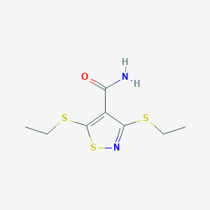 molecular formula C8H12N2OS3 B5586551 3,5-bis(ethylthio)-4-isothiazolecarboxamide 