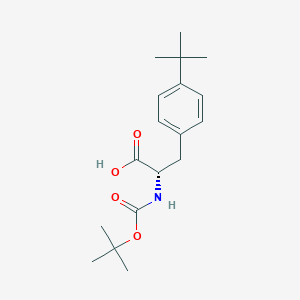 molecular formula C18H27NO4 B558656 (S)-2-((tert-Butoxycarbonyl)amino)-3-(4-(tert-butyl)phenyl)propanoic acid CAS No. 143415-62-7
