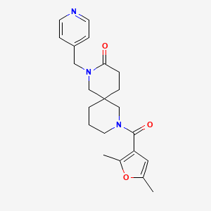 molecular formula C22H27N3O3 B5586570 8-(2,5-dimethyl-3-furoyl)-2-(pyridin-4-ylmethyl)-2,8-diazaspiro[5.5]undecan-3-one 