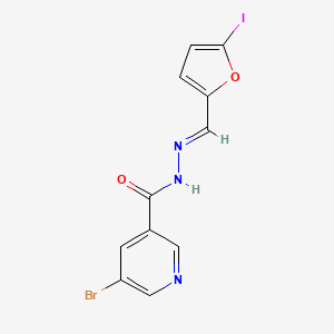 molecular formula C11H7BrIN3O2 B5586589 5-bromo-N'-[(5-iodo-2-furyl)methylene]nicotinohydrazide 