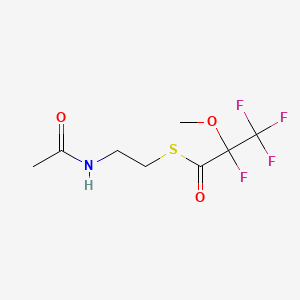 molecular formula C8H11F4NO3S B5586603 S-[2-(acetylamino)ethyl] 2,3,3,3-tetrafluoro-2-methoxypropanethioate 
