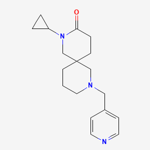 molecular formula C18H25N3O B5586604 2-cyclopropyl-8-(4-pyridinylmethyl)-2,8-diazaspiro[5.5]undecan-3-one 