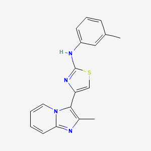 molecular formula C18H16N4S B5586620 4-(2-methylimidazo[1,2-a]pyridin-3-yl)-N-(3-methylphenyl)-1,3-thiazol-2-amine 