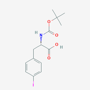 molecular formula C14H18BrNO4 B558665 Boc-4-iodo-L-phenylalanine CAS No. 62129-44-6