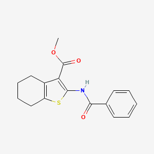 molecular formula C17H17NO3S B5586651 methyl 2-(benzoylamino)-4,5,6,7-tetrahydro-1-benzothiophene-3-carboxylate 