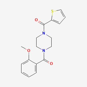 molecular formula C17H18N2O3S B5586664 1-(2-methoxybenzoyl)-4-(2-thienylcarbonyl)piperazine 