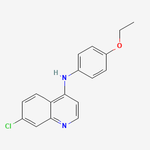 molecular formula C17H15ClN2O B5586680 7-氯-N-(4-乙氧苯基)-4-喹啉胺 