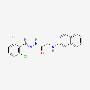 molecular formula C19H15Cl2N3O B5586682 N'-(2,6-dichlorobenzylidene)-2-(2-naphthylamino)acetohydrazide 