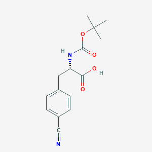 molecular formula C15H18N2O4 B558669 Boc-L-4-氰基苯丙氨酸 CAS No. 131724-45-3
