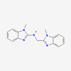 molecular formula C17H17N5 B5586690 1-methyl-N-[(1-methyl-1H-benzimidazol-2-yl)methyl]-1H-benzimidazol-2-amine 