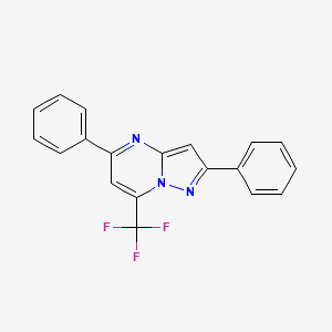 molecular formula C19H12F3N3 B5586723 2,5-diphenyl-7-(trifluoromethyl)pyrazolo[1,5-a]pyrimidine 