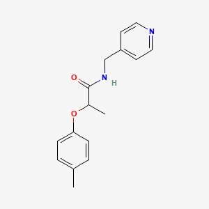 molecular formula C16H18N2O2 B5586736 2-(4-methylphenoxy)-N-(4-pyridinylmethyl)propanamide 
