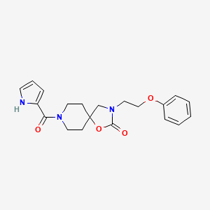 molecular formula C20H23N3O4 B5586740 3-(2-phenoxyethyl)-8-(1H-pyrrol-2-ylcarbonyl)-1-oxa-3,8-diazaspiro[4.5]decan-2-one 