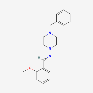 molecular formula C19H23N3O B5586747 4-benzyl-N-(2-methoxybenzylidene)-1-piperazinamine 