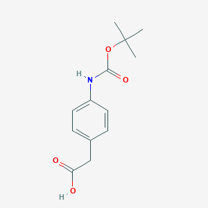 molecular formula C13H17NO4 B558675 2-(4-((叔丁氧羰基)氨基)苯基)乙酸 CAS No. 81196-09-0