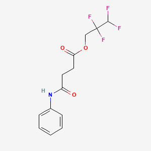 molecular formula C13H13F4NO3 B5586758 2,2,3,3-tetrafluoropropyl 4-anilino-4-oxobutanoate 