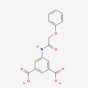 molecular formula C16H13NO6 B5586771 5-[(phenoxyacetyl)amino]isophthalic acid 