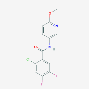 molecular formula C13H9ClF2N2O2 B5586792 2-chloro-4,5-difluoro-N-(6-methoxy-3-pyridinyl)benzamide 