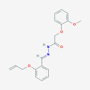 molecular formula C19H20N2O4 B5586818 N'-[2-(allyloxy)benzylidene]-2-(2-methoxyphenoxy)acetohydrazide 
