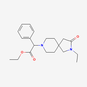 molecular formula C20H28N2O3 B5586825 ethyl (2-ethyl-3-oxo-2,8-diazaspiro[4.5]dec-8-yl)(phenyl)acetate 