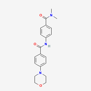 molecular formula C20H23N3O3 B5586831 N-{4-[(dimethylamino)carbonyl]phenyl}-4-(4-morpholinyl)benzamide 