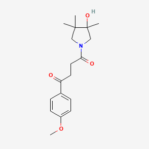 molecular formula C18H25NO4 B5586866 4-(3-hydroxy-3,4,4-trimethylpyrrolidin-1-yl)-1-(4-methoxyphenyl)-4-oxobutan-1-one 