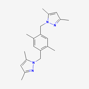 molecular formula C20H26N4 B5586869 1,1'-[(2,5-dimethyl-1,4-phenylene)bis(methylene)]bis(3,5-dimethyl-1H-pyrazole) 