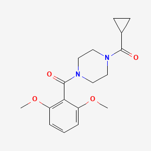 molecular formula C17H22N2O4 B5586870 1-(cyclopropylcarbonyl)-4-(2,6-dimethoxybenzoyl)piperazine 