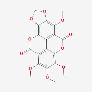 molecular formula C19H14O10 B055869 3,4,5,5'-O-Tetramethyl-3',4'-O,O-methylidenecoruleoellagic acid d CAS No. 120139-69-7