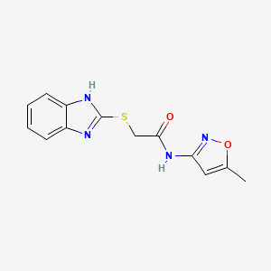 molecular formula C13H12N4O2S B5586915 2-(1H-benzimidazol-2-ylthio)-N-(5-methyl-3-isoxazolyl)acetamide 