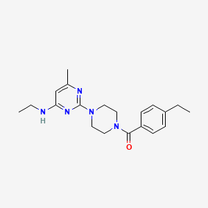 molecular formula C20H27N5O B5586946 N-ethyl-2-[4-(4-ethylbenzoyl)-1-piperazinyl]-6-methyl-4-pyrimidinamine 
