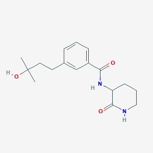 3-(3-hydroxy-3-methylbutyl)-N-(2-oxo-3-piperidinyl)benzamide
