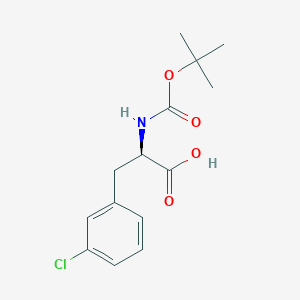molecular formula C14H18ClNO4 B558697 Boc-3-chloro-D-phenylalanine CAS No. 80102-25-6