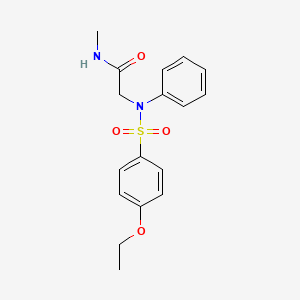 molecular formula C17H20N2O4S B5586976 N~2~-[(4-ethoxyphenyl)sulfonyl]-N~1~-methyl-N~2~-phenylglycinamide 
