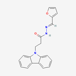 molecular formula C20H17N3O2 B5586980 3-(9H-carbazol-9-yl)-N'-(2-furylmethylene)propanohydrazide 