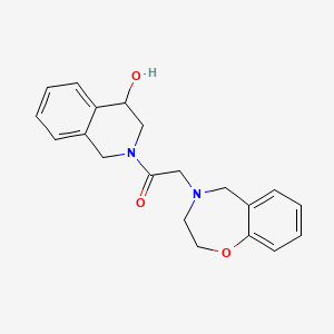 molecular formula C20H22N2O3 B5587070 2-(2,3-dihydro-1,4-benzoxazepin-4(5H)-ylacetyl)-1,2,3,4-tetrahydroisoquinolin-4-ol 
