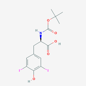 molecular formula C14H17I2NO5 B558708 Boc-3,5-二碘-D-酪氨酸 CAS No. 214630-08-7