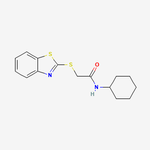 molecular formula C15H18N2OS2 B5587082 2-(1,3-benzothiazol-2-ylthio)-N-cyclohexylacetamide 