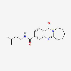 molecular formula C19H25N3O2 B5587109 N-(3-methylbutyl)-12-oxo-6,7,8,9,10,12-hexahydroazepino[2,1-b]quinazoline-3-carboxamide 