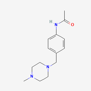 molecular formula C14H21N3O B5587144 N-{4-[(4-methyl-1-piperazinyl)methyl]phenyl}acetamide 