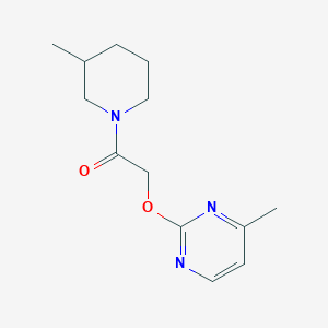 molecular formula C13H19N3O2 B5587150 4-methyl-2-[2-(3-methyl-1-piperidinyl)-2-oxoethoxy]pyrimidine 