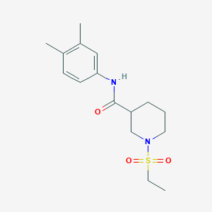 molecular formula C16H24N2O3S B5587166 N-(3,4-dimethylphenyl)-1-(ethylsulfonyl)-3-piperidinecarboxamide 