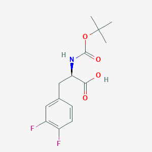 molecular formula C14H17F2NO4 B558717 Boc-3,4-二氟-D-苯丙氨酸 CAS No. 205445-51-8