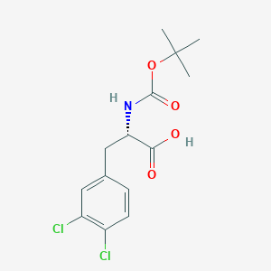 molecular formula C14H17Cl2NO4 B558718 Boc-3,4-二氯-L-苯丙氨酸 CAS No. 80741-39-5