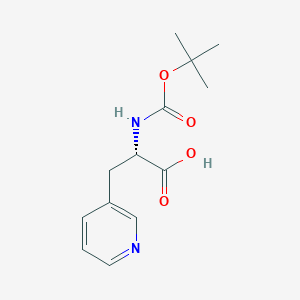 molecular formula C13H18N2O4 B558721 (S)-2-((tert-Butoxycarbonyl)amino)-3-(pyridin-3-yl)propanoic acid CAS No. 117142-26-4