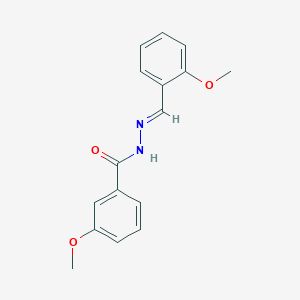 molecular formula C16H16N2O3 B5587225 3-methoxy-N'-(2-methoxybenzylidene)benzohydrazide 