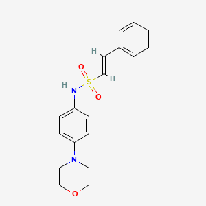 molecular formula C18H20N2O3S B5587257 N-[4-(4-morpholinyl)phenyl]-2-phenylethylenesulfonamide 