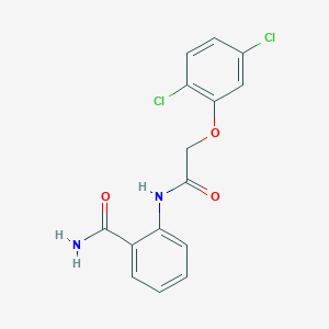 molecular formula C15H12Cl2N2O3 B5587274 2-{[(2,5-dichlorophenoxy)acetyl]amino}benzamide 