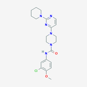 N-(3-chloro-4-methoxyphenyl)-4-[2-(1-piperidinyl)-4-pyrimidinyl]-1-piperazinecarboxamide