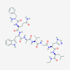 molecular formula C49H69N13O9 B055873 (D-Phe6,Leu-NHEt13,des-Met14)-Bombesin (6-14) CAS No. 124199-90-2